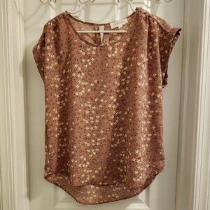 Pink Rose Blush Floral Blouse